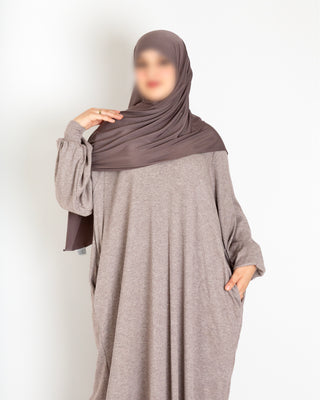 Viscose Abaya Polosy - Mink