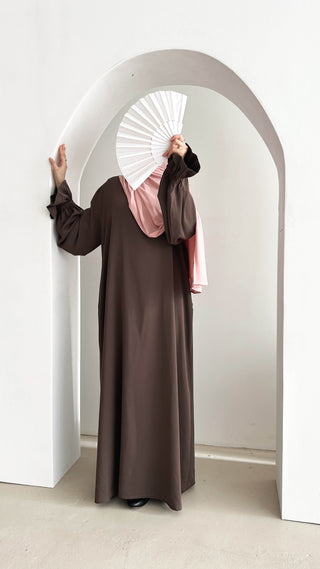 Abaya Souhaila dark taupe