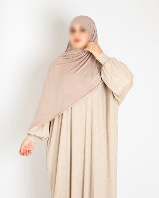 Viscose Abaya Polosy - Sandy Taupe  - Sale